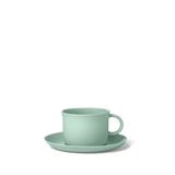 Masuma Ceramics Mint Porselen Double Türk Kahvesi Fincan Ve Tabağı 150 Ml - Yeşil