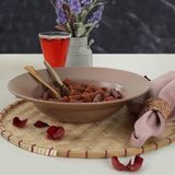 Mat Açık Taupe Makarna Tabağı 26 cm 958 - Option-1 - 51R-Turuncu