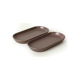 Mat Açık Taupe Noyan Kayık Tabak 2 Adet 26 cm 958 - standart