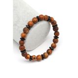 Mat Akik-Coconat Doğal Taş Bileklik 8 Mm Küre Kesim - Blk-2036