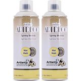 Mat Akrilik Vernik 400 ml Sprey 2 Adet Kalıcı Şeffaf Koruma Iç ve Dış Mekan Çizilmeye Karşı Dayanıklı Kalıcı - Çok Renkli