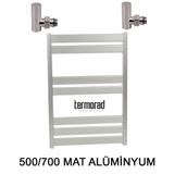 Mat Alüminyum Havlupan 50 * 70 Cm Termorad Petsa Slim +2 Adet Radyatör Havlupan Vanası Mat 1/2'