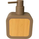 Mat Antrasit Sabunluk | Ahşap Desenli Lüks, Ergonomik Tasarım, Ahşap Dispenser (Kahverengi) - Çok Renkli - Siyah - Plastik