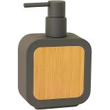 Mat Antrasit Sabunluk | Ahşap Desenli Lüks, Ergonomik Tasarım, Ahşap Dispenser