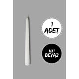 Mat Beyaz Şamdan Mumu, Yılbaşı, Kına, Parti, Doğum Günü, Bekarlığa Veda, 1 Adet - Seçenek 1