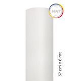 Mat Beyaz Yapışkanlı Kaplama Folyosu 37 CM X 6 MT