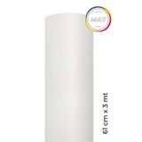 Mat Beyaz Yapışkanlı Kaplama Folyosu 61 CM X 3 MT