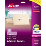 Mat Buzlu Şeffaf Etiket Lazer Yazıcı Için, 1" x 2-5/8", 300 Etiket (15660)