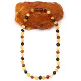 Mat Damla Kehribar Bebek Diş Kolye - 32 Cm - Khr-0334
