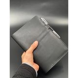 MAT DERİ A5 Not Defteri Organizer Hakiki Deri Defter Kabı El Yapımı Defter - 421-Siyah