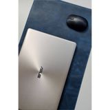 MAT DERİ Gerçek Deri Masa Matı 60 x 35 cm Oyuncu Mouse Pad Hakiki Deri Laptop Bilgisayar Altlığı - Mavi
