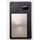 MAT DERİ Gerçek Deri Masa Matı 60 x 35 cm Oyuncu Mouse Pad Hakiki Deri Laptop Bilgisayar Altlığı - Siyah