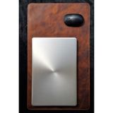 MAT DERİ Gerçek Deri Masa Matı 60 x 35 cm Oyuncu Mouse Pad Hakiki Deri Laptop Bilgisayar Altlığı Taba - Antik Taba