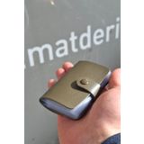 MAT Deri Hediyelik Kartlık Hakiki Deri İçi Şeffaf 10 Bölmeli Mini Kartlık Kartvizitlik 9 x 8 cm