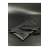 MAT Deri Macbook Askılı Çanta 13" Air Ve Pro Uyumlu Siyah Hakiki Deri Laptop Ve Evrak Taşıma Kılıfı