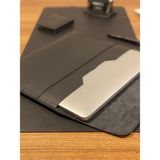 MAT DERİ Macbook Çantası Siyah 14 Inç Macbook Pro Uyumlu Hakiki Deri Kılıf