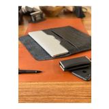 MAT Deri Macbook Kılıf 13/13.3/ 13.6 Inç Pro Ve Air Uyumlu Timsah Desenli Siyah Hakiki Deri Taşıma Çantası