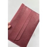 MAT Deri Macbook Kılıf Bordo 13 Inç / 13.3 Inç Pro Ve Air Uyumlu Yılan Desenli Hakiki Deri Taşıma Çantası