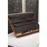 MAT Deri Macbook Kılıf Taba Macbook Air 13 Uyumlu Hakiki Deri El Yapımı Kılıf M1 M2 M3 M4 Macbook Çantası