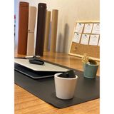 MAT DERİ Masa Matı Hakiki Deri Laptop Altlığı ve Oyuncu Mousepad 35X70 cm - Siyah