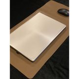 MAT DERİ Mouse Pad Hakiki Deri Masa Matı 35 x 60 cm Oyuncu Mousepad Laptop Altlığı Ofis Aksesuar - Vizon
