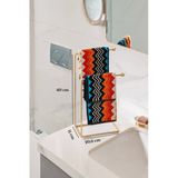 Mat Gold 2 Kollu Banyo Tezgah Üstü Havluluk Standı, Montaj Gerektirmez Havlu Askılığı