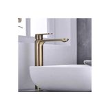 Mat Gold Çanak Lavabo Bataryası Mat Altın Banyo Musluğu Çanak Lavabo Musluğu