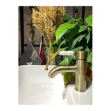 Mat Gold Lavabo Bataryası Antik Lavabo Bataryası Altın Lavabo Musluğu Porsalen Vintage Tasarım
