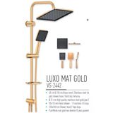 Mat Gold Tepe Yağmurlama Sistemi Kare Tasarım Mat Gold Duş Seti