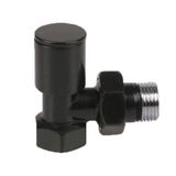 Mat Siyah Alüminyum Havlupan 50 * 70 Cm Termorad Petsa Slim +2 Adet Radyatör Havlupan Vanası Siyah Mat 1/2'