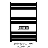 Mat Siyah Alüminyum Havlupan 50*70 Cm Termorad Petsa Slim