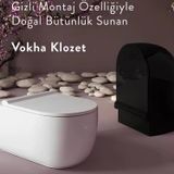 Mat Siyah Asma Klozet, Kanalsız Ve Şık Tasarım