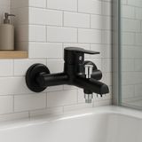 Mat Siyah Banyo Bataryası – Duvara Montaj, Modern Tasarım, Dayanıklı Kaplama