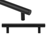 (MAT SİYAH) Çekmece Dolap Kapak Kulpu Kulp 96 mm