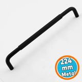 Mat Siyah Metal Kulp 224 Mm 22.4 Cm Mobilya Çekmece Mutfak Dolabı Dolap Kapak Kulpları