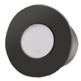 Mat Siyah Metal YUVARLAK Kasa, 3 Watt SENSÖRSÜZ, BEYAZ IŞIK, İç Mekan, Merdiven Ve Basamak Armatürü