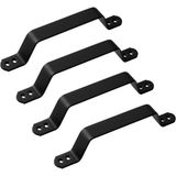 Mat Siyah Renk Metal El Tutamagı (4 Adet) Çekme Kolu Kapı Tutma Kulbu 17 Cm Kulp Kapı Tutamağı Kulbu