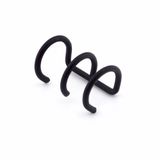 MAT SİYAH RENKLİ EARCUFF KULAK KELEPÇESİ ÜÇLÜ SARMAL EX086