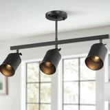 MAT SİYAH ÜÇLÜ LED AVİZE LED SPOT HAREKETLİ BAŞLIK GÜNIŞIĞI AMPULLÜ MYL003116