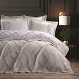 Mata Çeyiz Bella Home 7 Parça Nisan Çift Kişilik Pike Yatak Örtüsü Gelin Seti %100 Organik Pamuk - Yeni Renkler - Bej - 240 x 260 cm