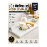 MATARMUTFAK Polietilen Kesim Tahtası Et Meyve Kesme Levhas Beyaz Renkı 40x30x2 Cm 1 Adet