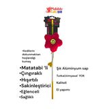 Matatabi Cats ÇİÇEK Alüminyum saplı kedi oltası(Matatabi,çıngırak ve özel hışırtı içerir.özel kumaş)