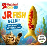 Matatabi Cats Jr.fish Sesli, Peluş Kedi Oyuncağı 16 cm Matatabi Içerikli (Kedi Nanesi/otu Içermez)