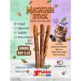 Matatabi Cats Jum .3 LÜ STICK-DOĞAL KEDİ OYUNCAĞI ,DİŞ TEMİZLEME,KEDİ KEMİRME ÇUBUĞU - Ahşap