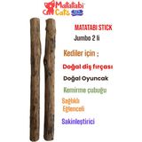 Matatabi Cats Jumbo Doğal Kedi Çiğneme Çubuğu 2'li Eğlenceli Sakinleştirici Diş Fırçası