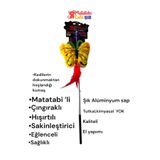 Matatabi Cats Kelebek Alüminyum Saplı Kedi Oltası (Matatabili, Hışırtılı, Çıngıraklı)