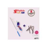 Matatabi Cats Set Doğal Matatabi Stick 5'li ve Sesli Peluş Oyuncaklı Kedi Oltası 50 cm