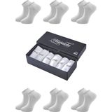 Matateks Bambu Erkek Patik Düz Çorap 200 Iğne Dikişsiz Premium 6’lı Kutulu - 1BW-Beyaz - 38 - 40