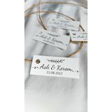 Matbaagraf Kişiye Özel Etiket - Düğün, Nişan, Nikah, Hediye Etiket (2,5X5,5CM) 80 Adet