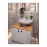 MatBeyaZ Banyo lavabo altı dolap banyo dolabı Petra renk %100MDF Malzemeli